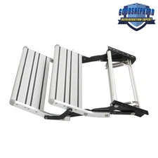 Pull Out Retractable Aluminum 2 Step RV Camper Platform Steps Stair Anti-Slip