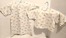 Vintage Infant Matching Sleep Gown/Shirt - Snap Closure - Birds and Flowers