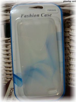 1 Handyhülle weiß Transparent FASHION CASE für Iphone 5G/5S Schutzhülle* Top OVP