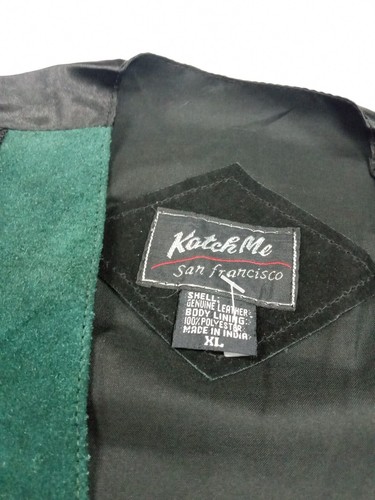 New Vintage Katch Me San Francisco Floral Print Genuine Leather Western Vest Xl - Picture 4 of 5