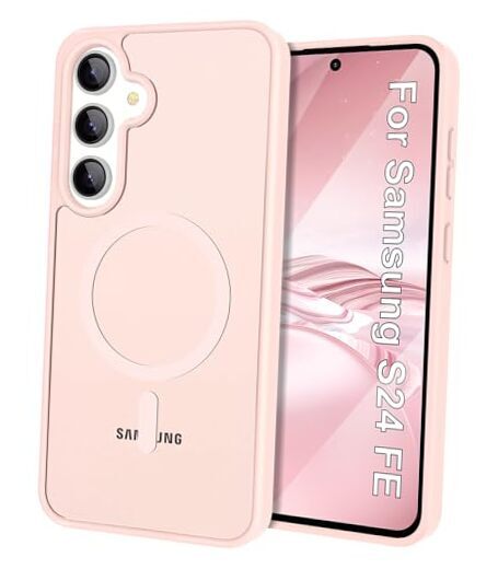 for Case Magnetic [Compatible with MagSafe] Soft TPU Samsung Galaxy S24 FE Pink