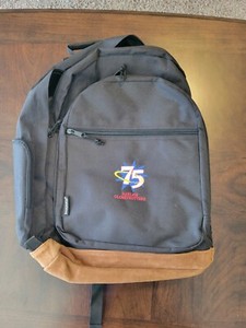 Harlem Globetrotters 75th Anniversary Embroidered Black Backpack-UNUSED