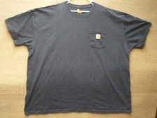 Carhartt Shirt Adult 4XL Blue Workwear Short Sleeve T-Shirt Casual Men’s