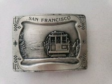 Vintage 1977 Indiana Metal Craft - San Francisco Cable Car - Belt Buckle