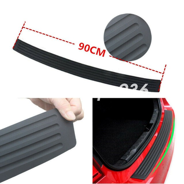 Universal Rear Bumper Guard Protector – Black Rubber Sheet, Self-Adhesive, 35.4" 4 thumbnail image