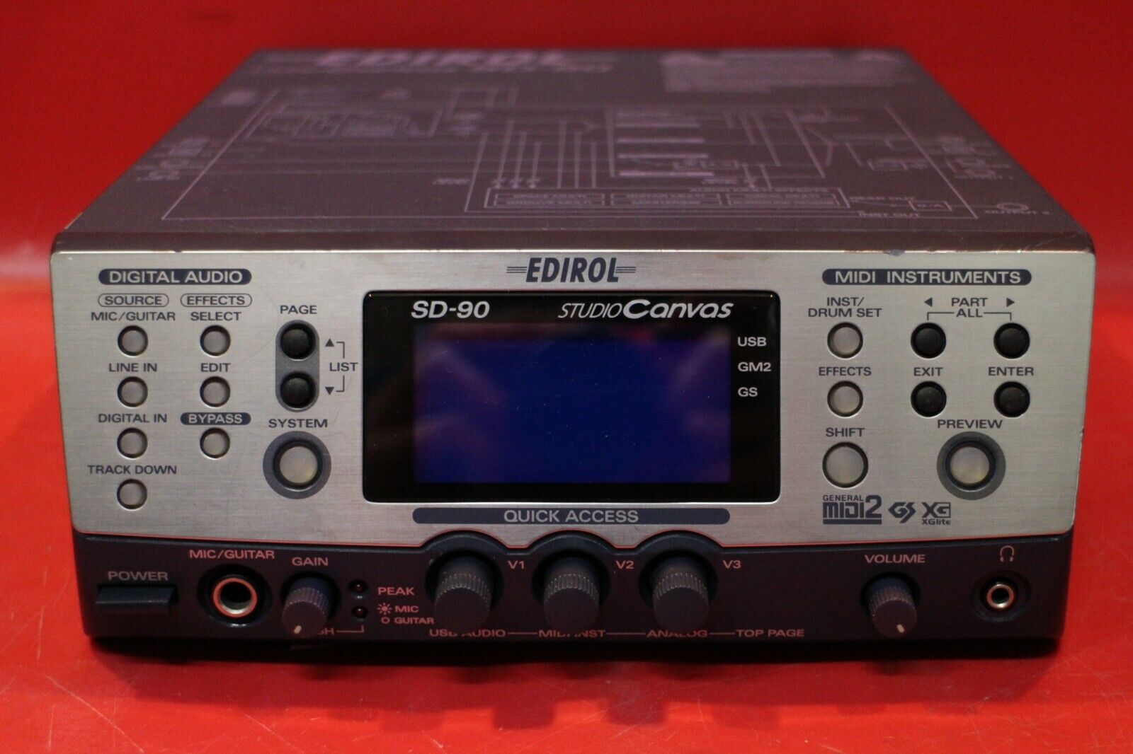 USED Roland Edirol SD-90 Studio Canvas MIDI Sound Module Interface U1303  210923