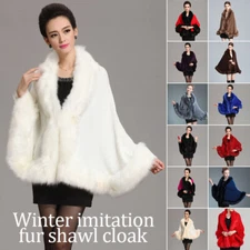 Autumn And Winter Imitation Fur Shawl Cloak New Women's Knitted Cardigan Coat