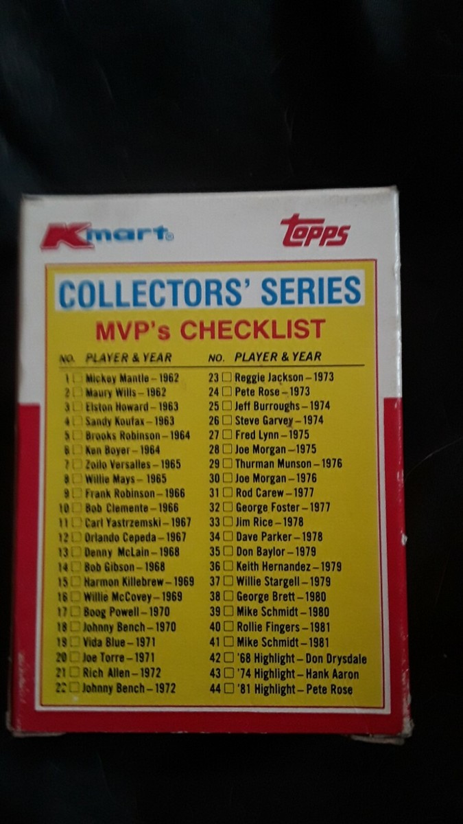 1962-1982 Topps Baseball 20th Anniversary Kmart Limited Edition