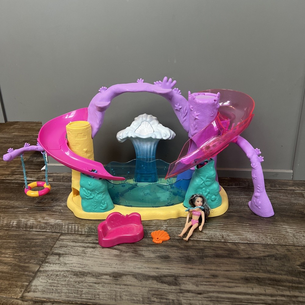 Polly Pocket Race and Splash Water Park Set Mermaid