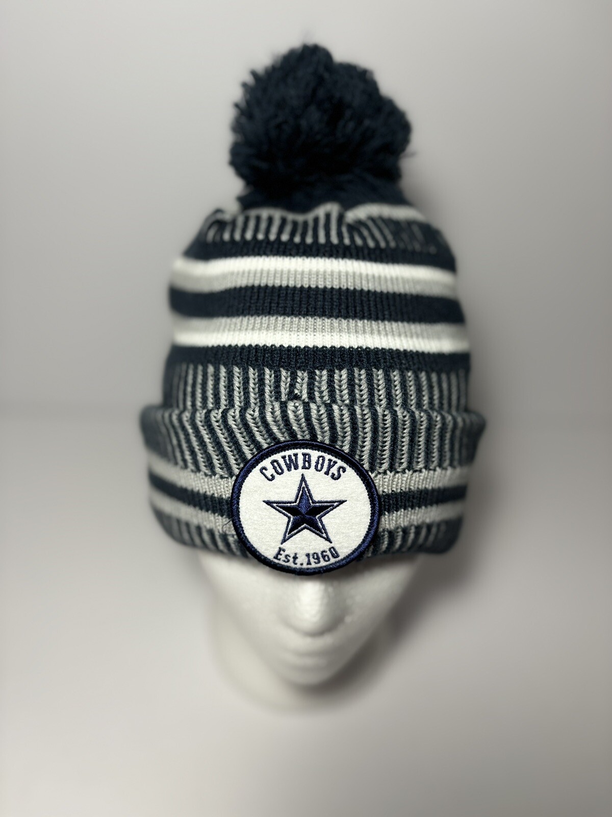 NFL New Era Dallas Cowboys Gorro Pom Tejido Boggin Talla Única Unisex Gorra Sombrero
