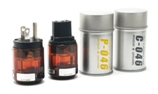 Official Oyaide  C-046 IEC Connector ＆ P-046 power plug set / From Japan ◇