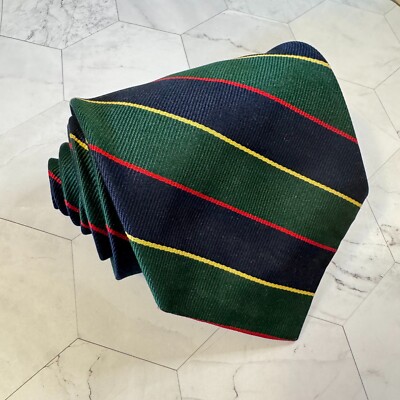 Robert Talbott Mills-Touché Argyle & Sutherland Highlanders Silk Stripe Repp Tie