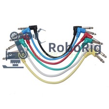 6Pcs/Set Colorful Angled Plug Audio Leads Patch Cables For Guitar Pedal Effect
