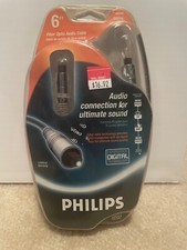 Philips Digital Fiber Optic Audio Cable Wire 6ft M62794