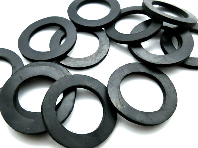 1'' ID x 1 1/2'' OD x 1/8'' Thick  X- Large Rubber Washers   10 Pieces per package
