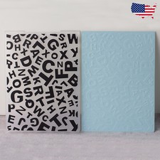 Jumbled Alphabet Embossing Folder Letters Kids School Teacher
