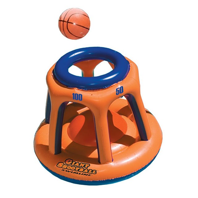 Swimline 90285 Basketball Hoop Giant Shootball Inflatable Fun Swimming Pool Toy 723815902856 for