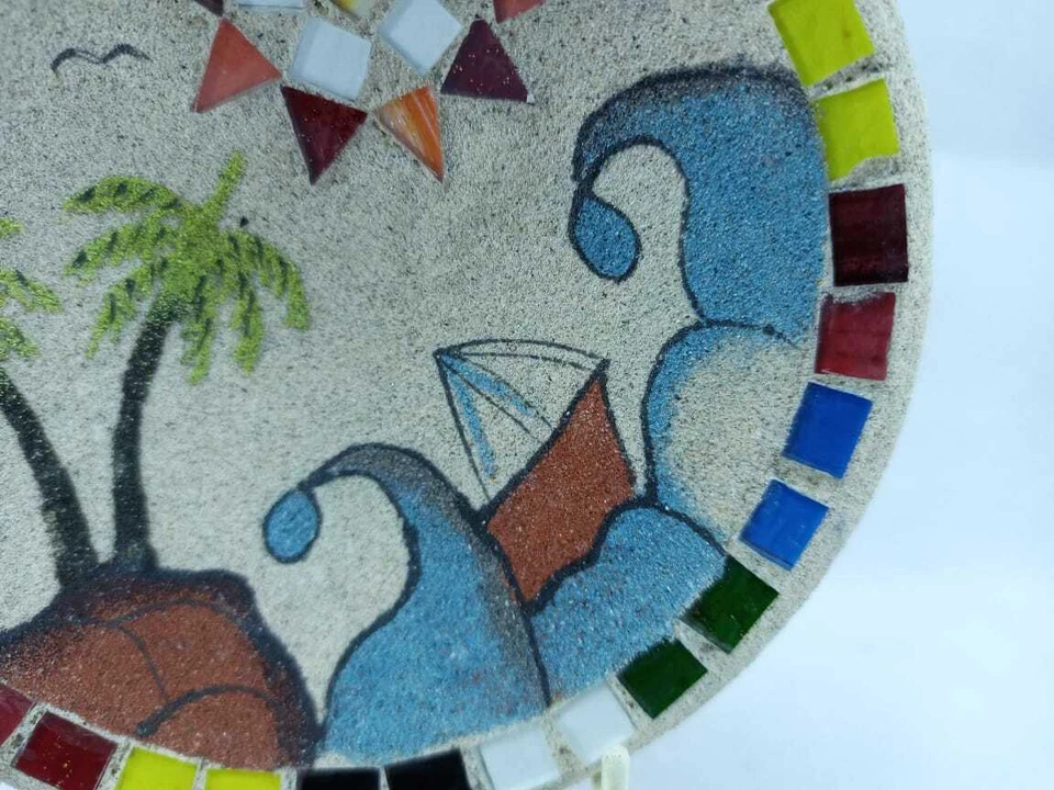 PLATO HECHO A MANO CON MOSAICO Foto 4 de 4