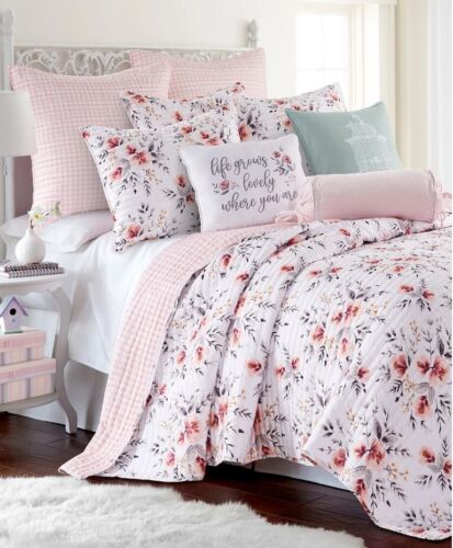 Levtex Adeline Floral Bouquet Reversible Quilt Sets-Full/queen Pink T4103961