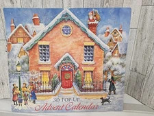 3D Pop-up Advent Calendar Christmas 2008 House Cottage Santa Alphabet