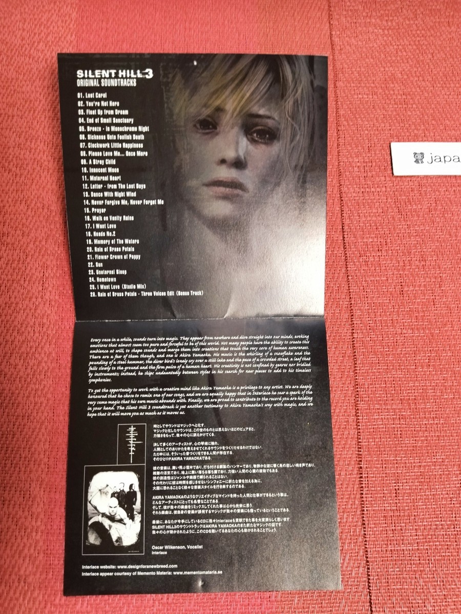 「SILENT HILL 3」ORIGINAL SOUNDTRACKS 帯あり Silent Hill 3 Original Soundtracks *RARE* KONAMI JAPAN Music