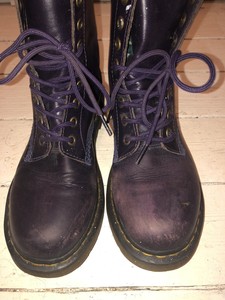 dark purple doc martens