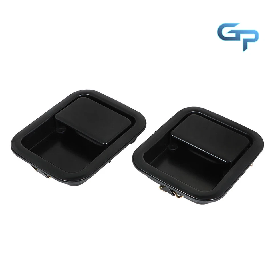 Par de manijas de puerta de metal exterior completamente negras para Jeep Wrangler YJ TJ 1991-2006 Foto 4 de 4