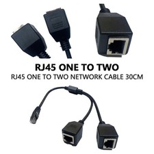 RJ45 Splitter Adapter 1 to 2 Ways CAT 7 6 5 LAN Ethernet Cable Connector New
