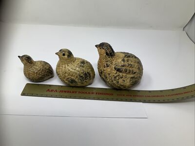Quail ceramic カモメ Ceramic Quail Family - Vintage Bundle of 3 (Large, Medium, Small
