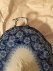 From 1897, Antique Grace Flow Blue Platter Grindley Flowers Scalloped 12"  W/Top — photo 7