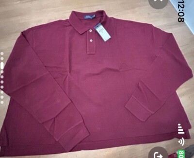 NWTS Polo Ralph Lauren Long Sleeve Cropped Mesh Polo Shirt Top