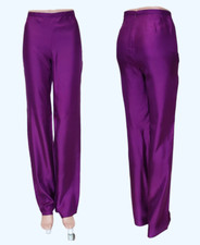 Vintage Gianni Versace Couture Purple 100 Silk Pants Size 42 - 6 NWT
