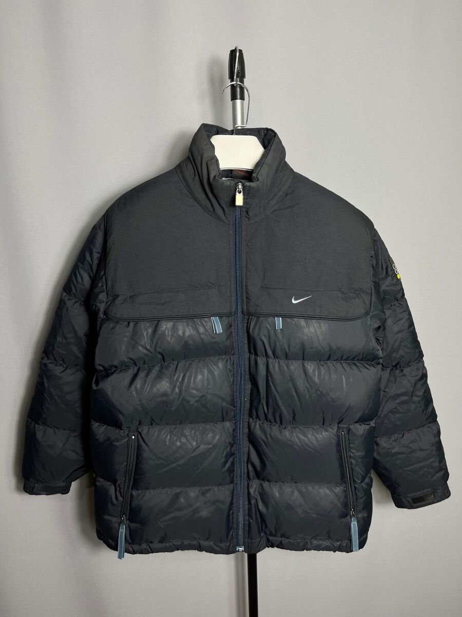 Nike Inc Oregon Usa 1999 Multicolour Puffer Down Jacket Navy Sz S