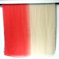 Scarf Pink Salmon and Beige 70 x 36 Inch