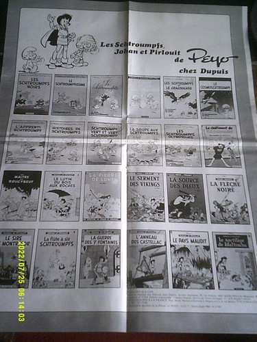 SPIROU 2435 LE MINI ALBUM BEBE SCHTROUMPF ET 2 POSTERS LA FLUTE A 6 SCHTROUMPFS - Imagen 3 de 5