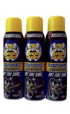 Angel Guard Spray Tire Shine Cans 14oz each Shines and protect. 3 Bottle