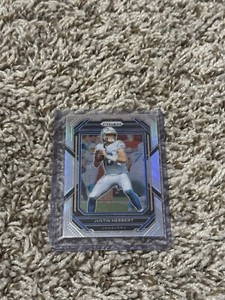 2022 Panini Prizm Football Justin Herbert Silver Prizm #149 Los Angeles Chargers