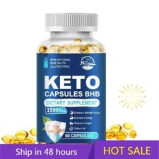 Best BHB Keto Diet Pills 15000mg Burn Fat-ACV Advanced Ketosis Weight Loss Detox