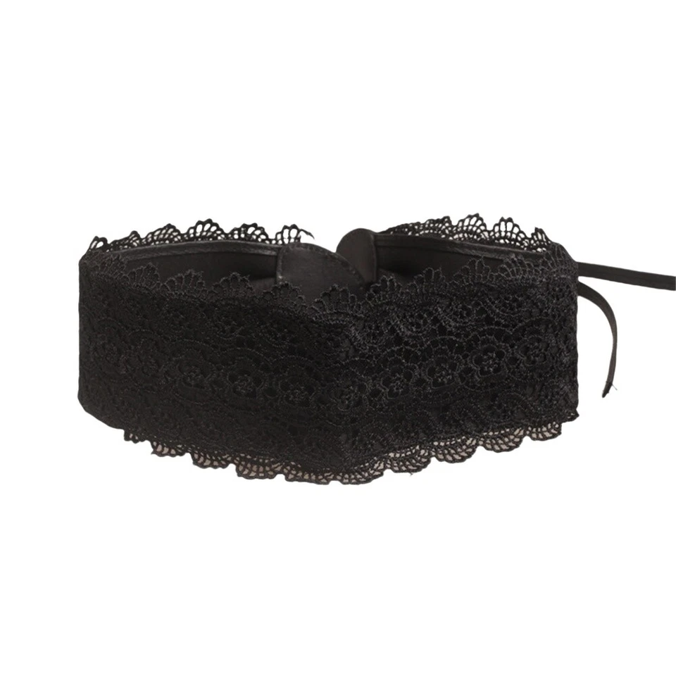 Damen Spitze Langer Halsteil Taille Breiter Gürtel Korsett Kleid Festbinden Bund - Bild 3 von 4