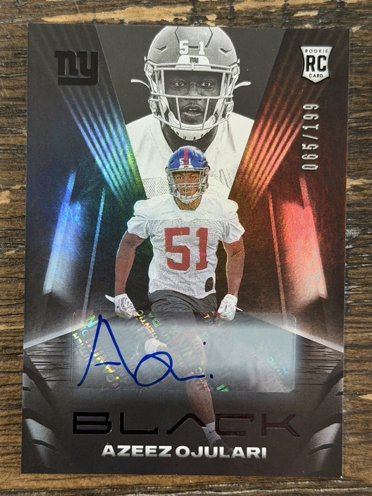 Azeez Ojulari Panini Black #166 Autograph
