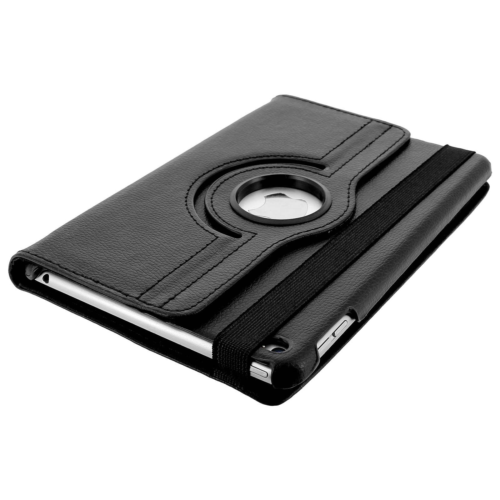 Étui folio iPad Mini 2019 cuir synthétique avec support rotatif 360°