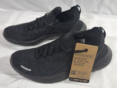 Nike Free Run Flyknit Triple Black Running Sneaker Shoe FB1276-001 Men's 8.5 NEW
