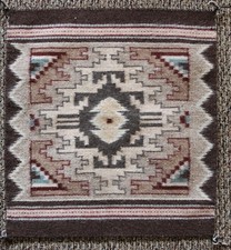 Navajo Rug: Exquisite Highly Detailed Square, Table topper, Wall Art