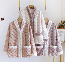 Womens Bed Jacket Supersoft Fleece ButtonUp Pyjama NEW Top Nightwear Lounge Wear