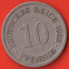 Deutsches Kaiserreich - 10 Pfennig - 1892 A - J&auml;ger 13