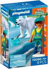 PLAYMOBIL 72090 ZOO ORSO POLARE E GUARDIANO DI ZOO
