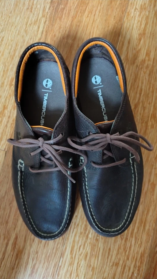 Mens Timberland Jacksons Landing Moc Toe Oxford A2KFF Brown Leather Shoes - Image 3 of 4