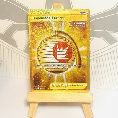 Pokemon Karte Einladende Laterne Gold Trainer 230 198 Stamp Full Art Deutsch