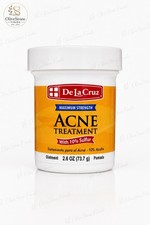 Acne Treatment Ointment 10 Sulfur for Face 2.6 oz Blackheads De La Cruz..