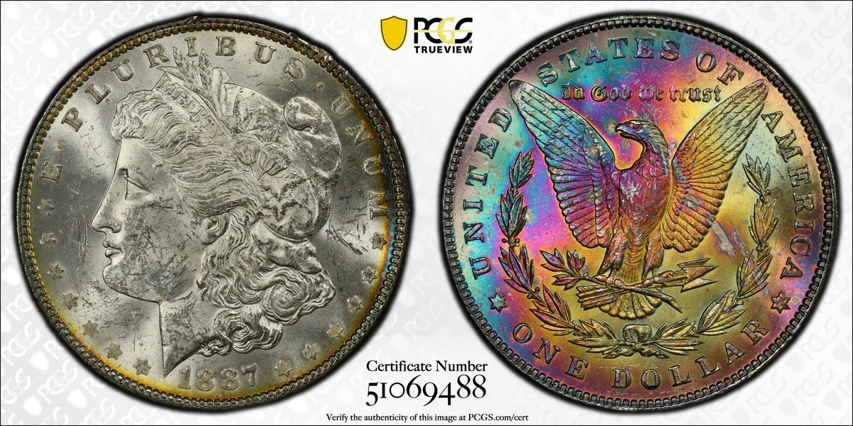 MS 62 Graded 1887 Year Morgan US Dollars (1878-1921) for sale | eBay